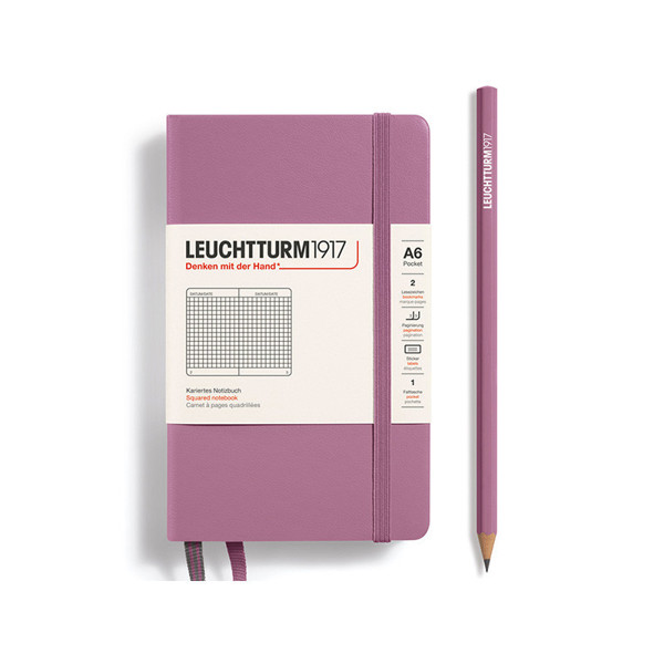 LEUCHTTURM1917 Pocket A6 notitieboek Dusty Rose geruit