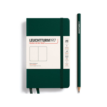 LEUCHTTURM1917 Pocket A6 notitieboek Forest Green blanco
