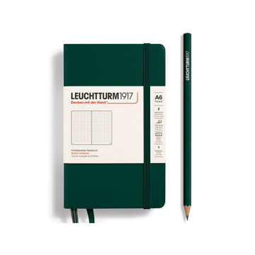 LEUCHTTURM1917 Pocket A6 notitieboek Forest Green dotted