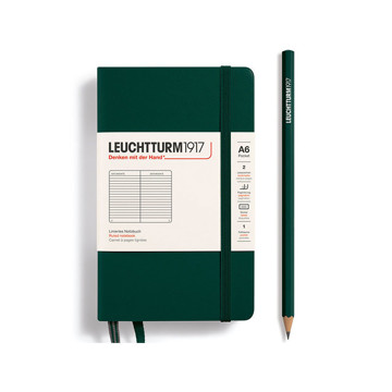 LEUCHTTURM1917 Pocket A6 notitieboek Forest Green gelijnd
