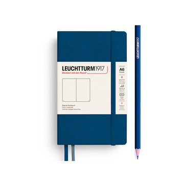 LEUCHTTURM1917 Pocket A6 notitieboek Indigo blanco