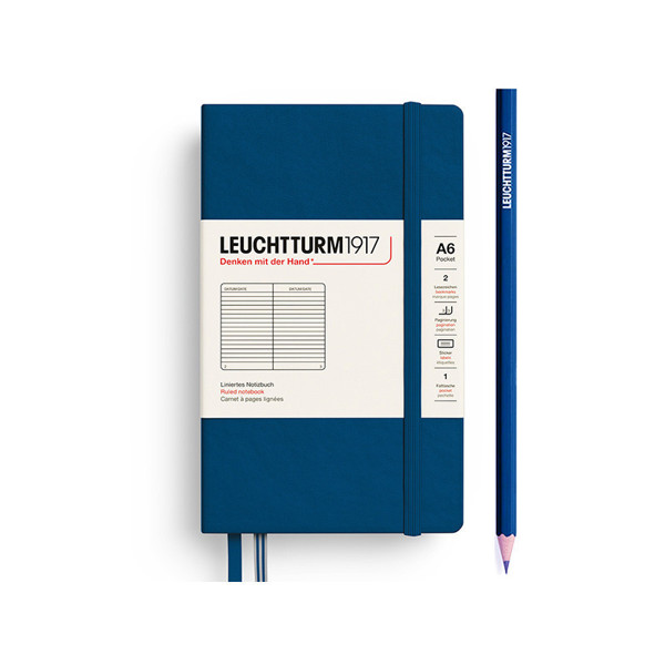 LEUCHTTURM1917 Pocket A6 notitieboek Indigo gelijnd