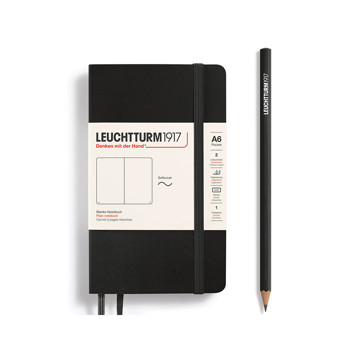 LEUCHTTURM1917 Pocket A6 Softcover notitieboek Black blanco