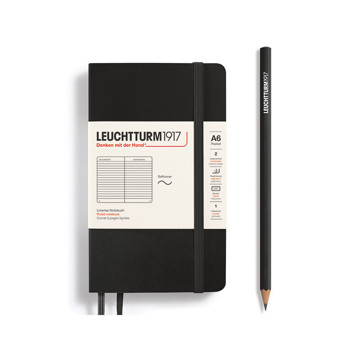 LEUCHTTURM1917 Pocket A6 Softcover notitieboek Black gelijnd
