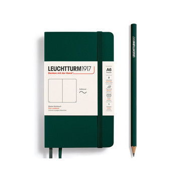 LEUCHTTURM1917 Pocket A6 Softcover notitieboek Forest Green blanco