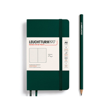 LEUCHTTURM1917 Pocket A6 Softcover notitieboek Forest Green dotted