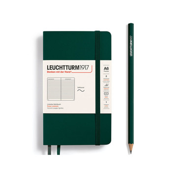 LEUCHTTURM1917 Pocket A6 Softcover notitieboek Forest Green gelijnd