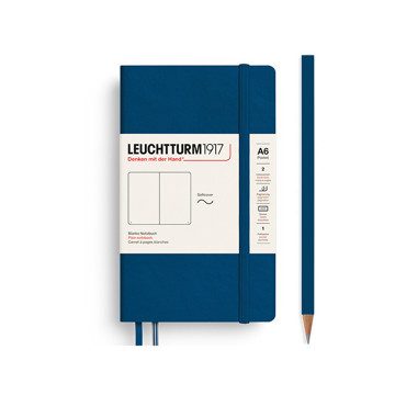 LEUCHTTURM1917 Pocket A6 Softcover notitieboek Indigo blanco
