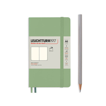 LEUCHTTURM1917 Pocket A6 Softcover notitieboek Sage blanco