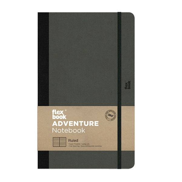 Flexbook Adventure Medium Off-Black gelijnd