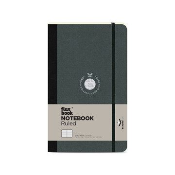 Flexbook Notebook Pocket Black gelijnd