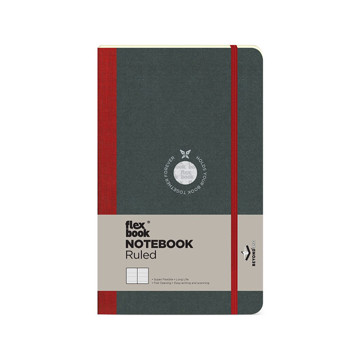 Flexbook Notebook Pocket Red gelijnd