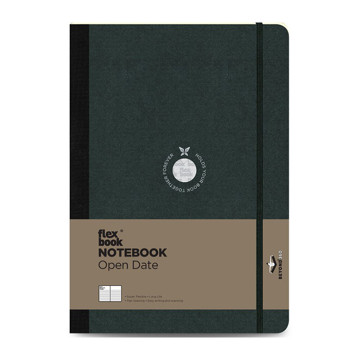 Flexbook Notebook Medium  Open Date Black gelijnd