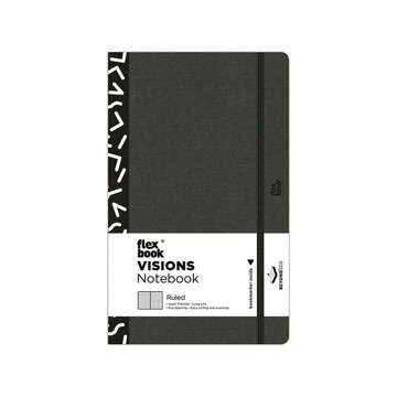 Flexbook Visions Notebook Pocket Black gelijnd