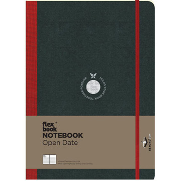 Flexbook Notebook Large  Open Date Red gelijnd